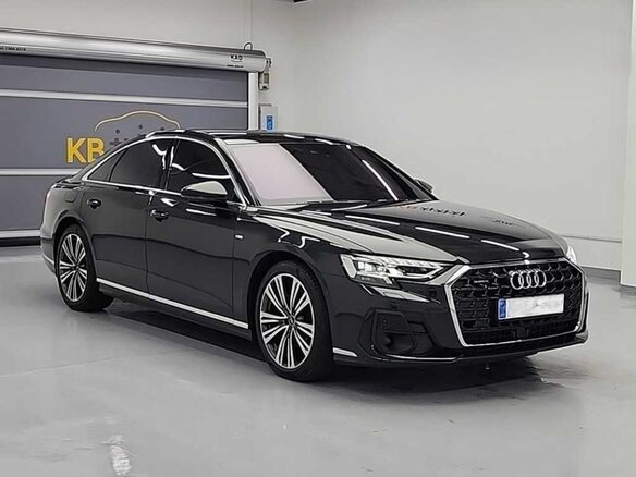 2023 Audi A8 50 TDI IV (D5) Рестайлинг, чёрный - вид 3