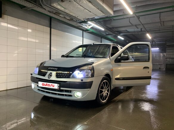 2003 Renault Symbol I Рестайлинг, серый, 300000 рублей - вид 3