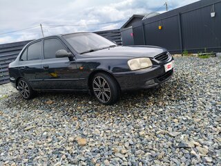 2008 Hyundai Accent ТагАЗ II, чёрный, 200000 рублей, вид 3