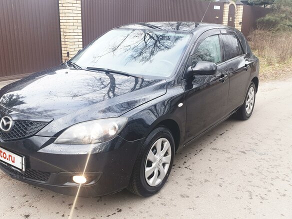 2008 Mazda 3 I (BK) Рестайлинг, чёрный - вид 1