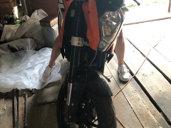 2013 KTM 200 Duke, оранжевый, 190000 рублей - вид 2