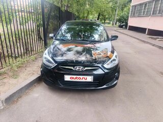 2013 Hyundai Solaris I, чёрный, 470000 рублей, вид 1