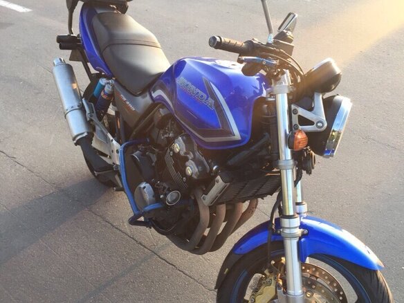 2000 Honda CB 400 Super Four, синий - вид 1