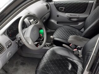 2006 Hyundai Accent ТагАЗ II, чёрный, 475000 рублей, вид 4