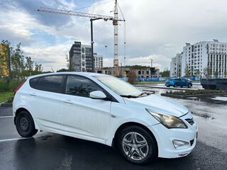 2016 Hyundai Solaris I Рестайлинг, белый, 850000 рублей, вид 4