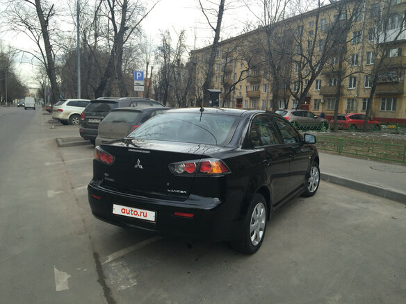 2012 Mitsubishi Lancer X Рестайлинг, чёрный - вид 3