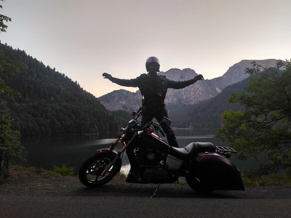 1988 Honda VT 1100, пурпурный - вид 6