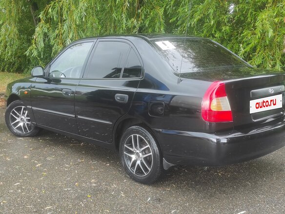 2006 Hyundai Accent ТагАЗ II, чёрный, 475000 рублей - вид 6
