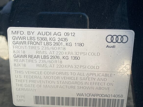 2012 Audi Q5 I (8R) Рестайлинг, чёрный, 1400000 рублей - вид 27