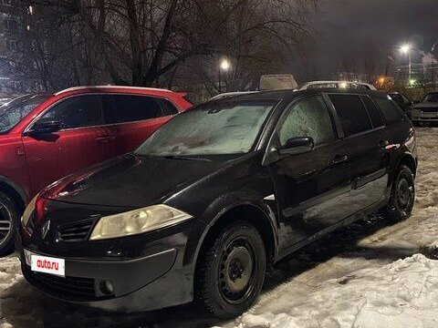 2008 Renault Megane II Рестайлинг, чёрный, 500000 рублей