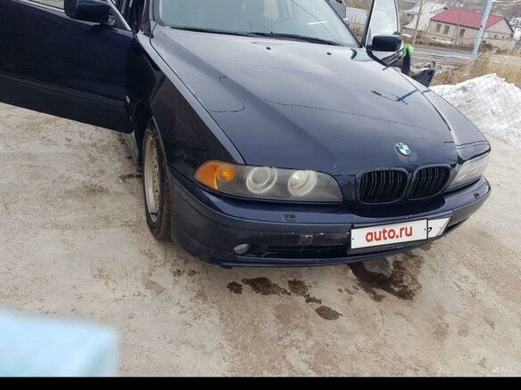 2001 BMW 5 серии 520i IV (E39) Рестайлинг, синий, 450000 рублей - вид 6