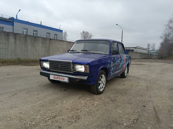 1990 Lada (ВАЗ) 2107, синий, 120000 рублей - вид 2