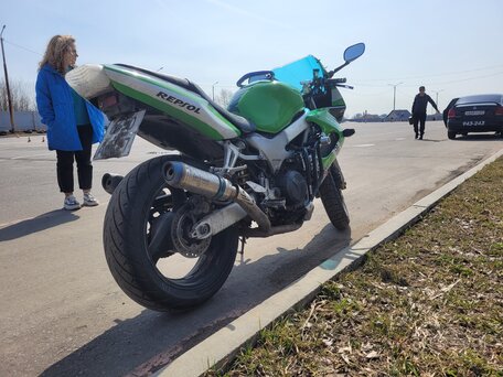 2001 Honda VTR 1000, зелёный, 360000 рублей, вид 4