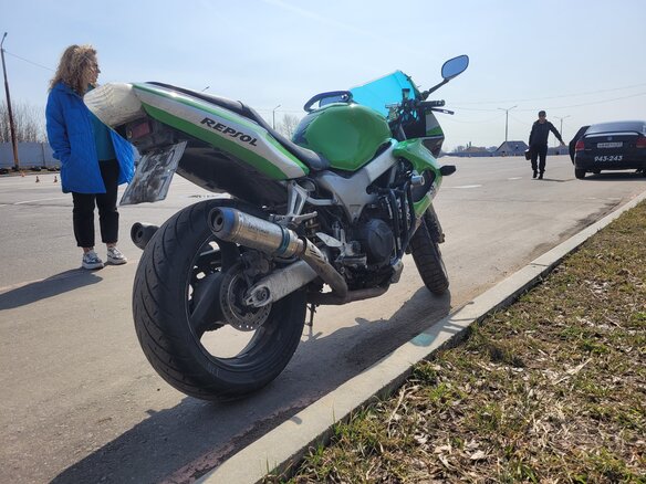 2001 Honda VTR 1000, зелёный, 360000 рублей - вид 3