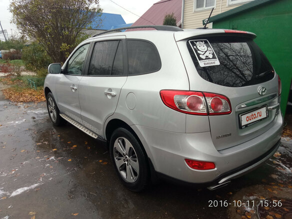 2011 Hyundai Santa Fe II Рестайлинг, серебристый - вид 3