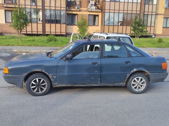 1990 Audi 80 IV (B3), синий, 100000 рублей - вид 4