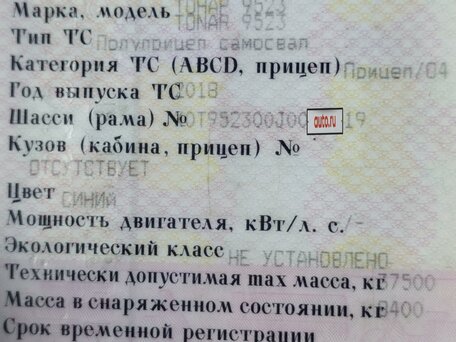 2018 Тонар 9523, синий, 1500000 рублей, вид 3