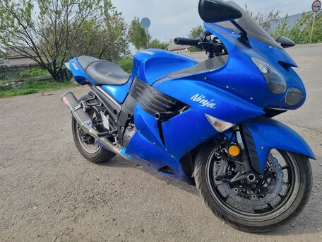 2006 Kawasaki ZZR 1400, синий, 599000 рублей, вид 3