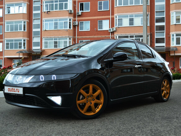 2008 Honda Civic VIII, чёрный - вид 2