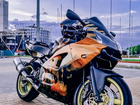 2000 Kawasaki ZX-6 Ninja, жёлтый, 244782 рублей, вид 1