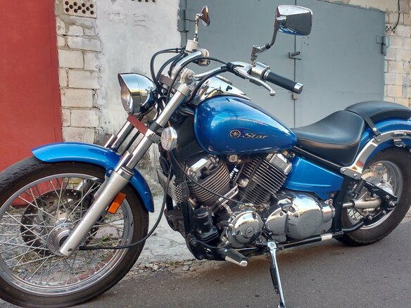 2009 Yamaha XVS650 Drag Star, синий, 450000 рублей - вид 4