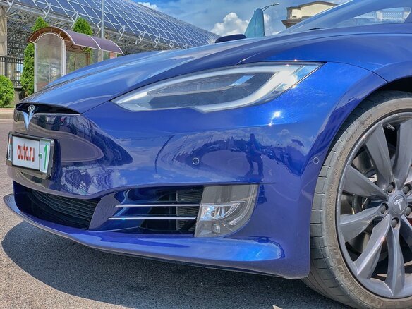 2017 Tesla Model S P100D I Рестайлинг, синий - вид 16