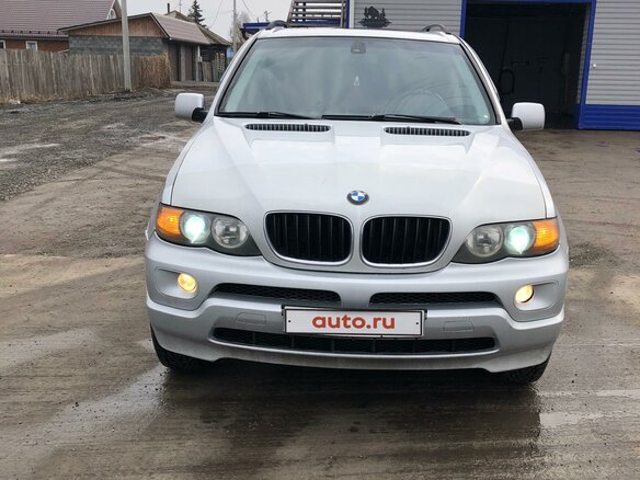 2004 BMW X5 3.0i I (E53) Рестайлинг, серебристый, 950000 рублей