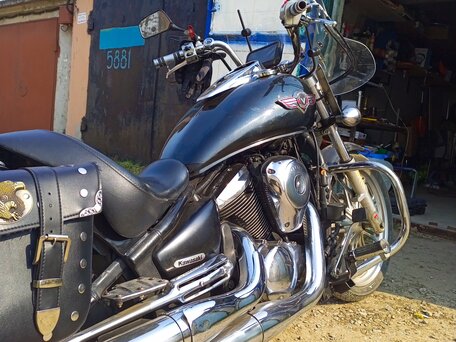 2008 Kawasaki VN900 Vulcan, чёрный, 450000 рублей, вид 4
