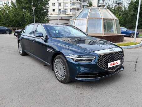 2021 Genesis G90 Limousine I Рестайлинг, синий, 5500000 рублей, вид 3