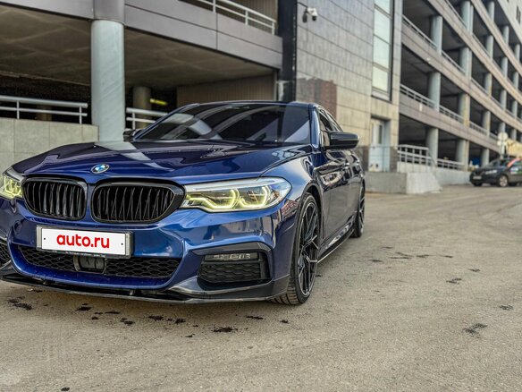 2018 BMW 5 серии 520d xDrive VII (G30/G31/G38), синий, 3200000 рублей - вид 4