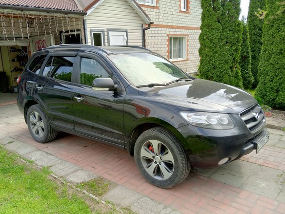 2008 Hyundai Santa Fe II, чёрный, 1250000 рублей - вид 3