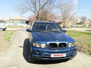 2001 BMW X5 3.0i I (E53), синий, 1200000 рублей, вид 2