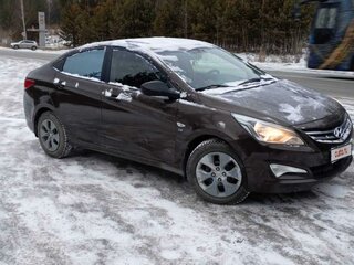 2014 Hyundai Solaris I Рестайлинг, коричневый, 1220000 рублей, вид 2