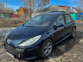 2007 Peugeot 307 I Рестайлинг, синий, 450000 рублей, вид 1