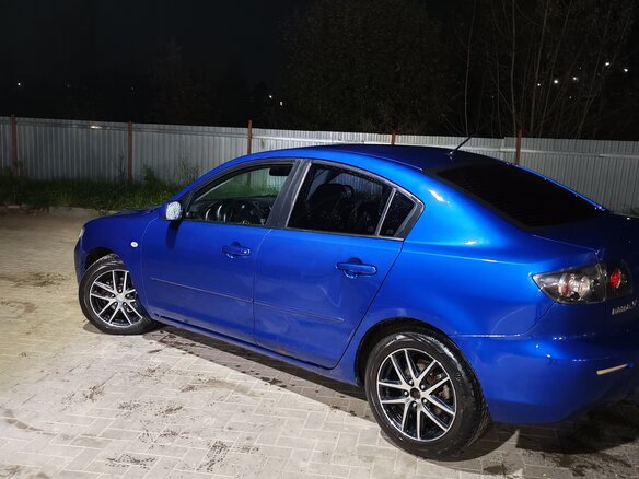 2008 Mazda 3 I (BK) Рестайлинг, синий, 520000 рублей - вид 3