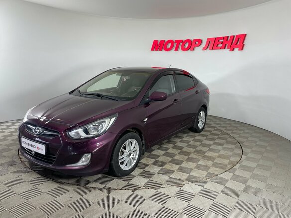 2011 Hyundai Solaris I, фиолетовый, 835000 рублей