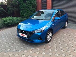 2021 Hyundai Solaris II Рестайлинг, синий, 1680000 рублей, вид 1