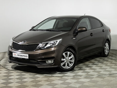 2015 Kia Rio III Рестайлинг, коричневый, 799585 рублей, вид 1