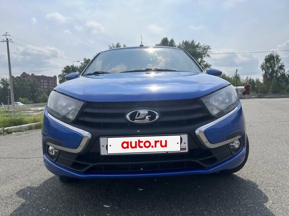 2021 Lada (ВАЗ) Granta I Рестайлинг, синий, 645000 рублей - вид 1