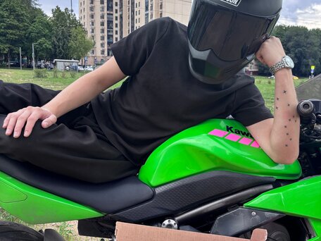 2009 Kawasaki ER-6F (Ninja 650R), зелёный, 270000 рублей, вид 1
