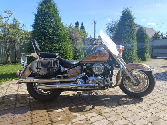 2005 Yamaha XVS650 Drag Star, золотистый, 430000 рублей - вид 6