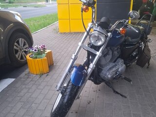 2015 Harley-Davidson Sportster 883, синий, 655555 рублей, вид 3