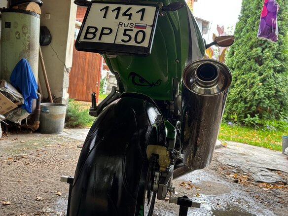 2004 Kawasaki ZX-9R Ninja, зелёный, 430000 рублей - вид 9