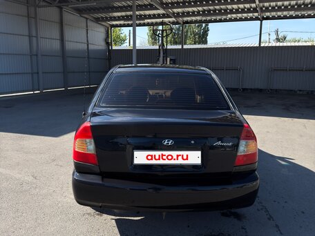 2007 Hyundai Accent ТагАЗ II, чёрный, 350000 рублей, вид 4