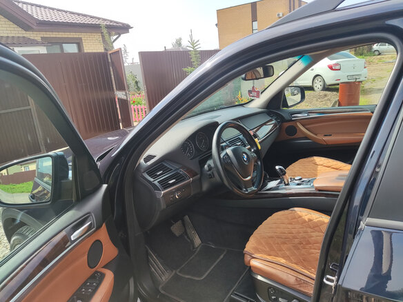 2009 BMW X5 30d II (E70), синий, 1700000 рублей - вид 9