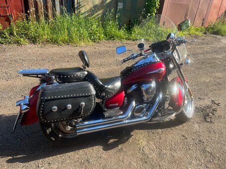 2006 Kawasaki VN900 Vulcan, красный, 450000 рублей, вид 4