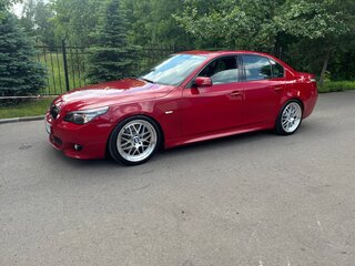 2008 BMW 5 серии 525i V (E60/E61) Рестайлинг, красный, 1450000 рублей, вид 2