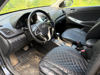 2011 Hyundai Solaris I, чёрный, 800000 рублей, вид 4