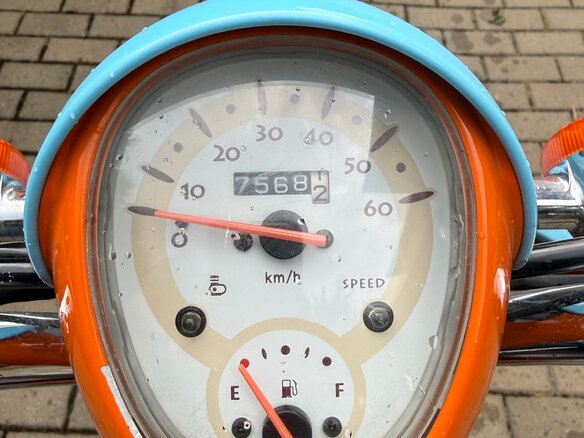 2004 Honda Crea Scoopy, голубой, 99900 рублей - вид 4