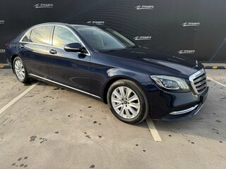 2019 Mercedes-Benz S-Класс 450 Long VI (W222, C217) Рестайлинг, синий, 4490000 рублей, вид 3